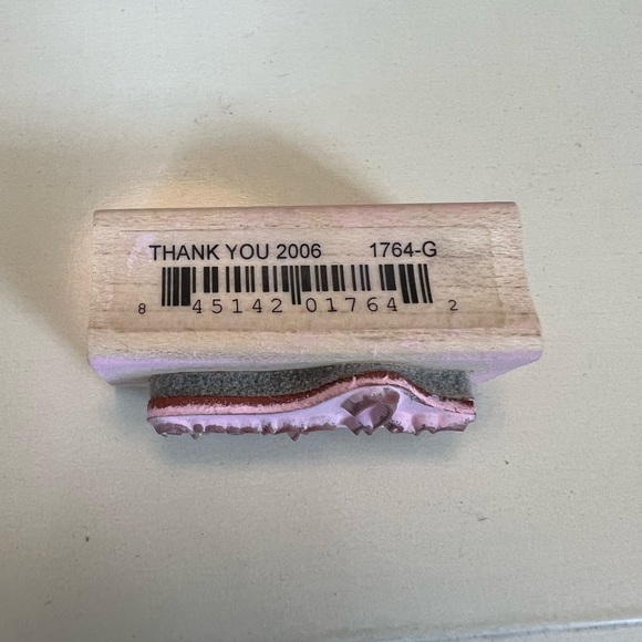 💕”Thank You” rubber stamp💕awesome font! - Picture 3 of 3